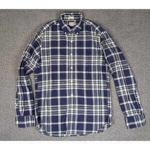 J.Crew Slim Fit Summer Plaid Shirt Tailored Blue Green (44917) Men's M